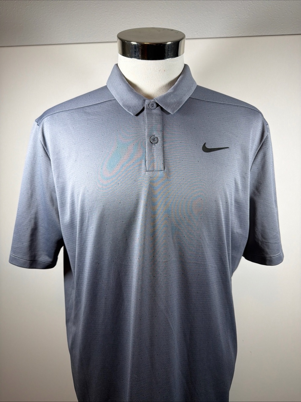 Nike Golf Dri Fit Polo Shirt Gray Tour Performance Mens Large